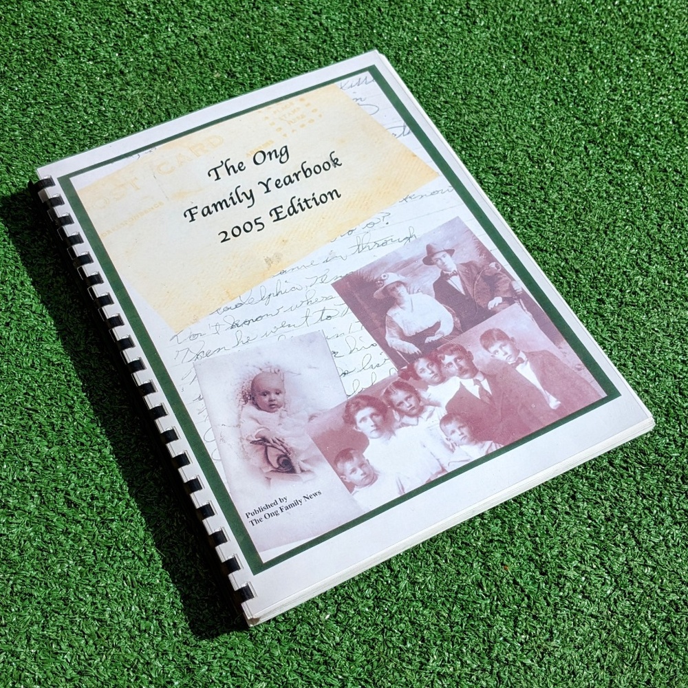 2005 International Ong Family Yearbook History Biography Genealogy Bound Book